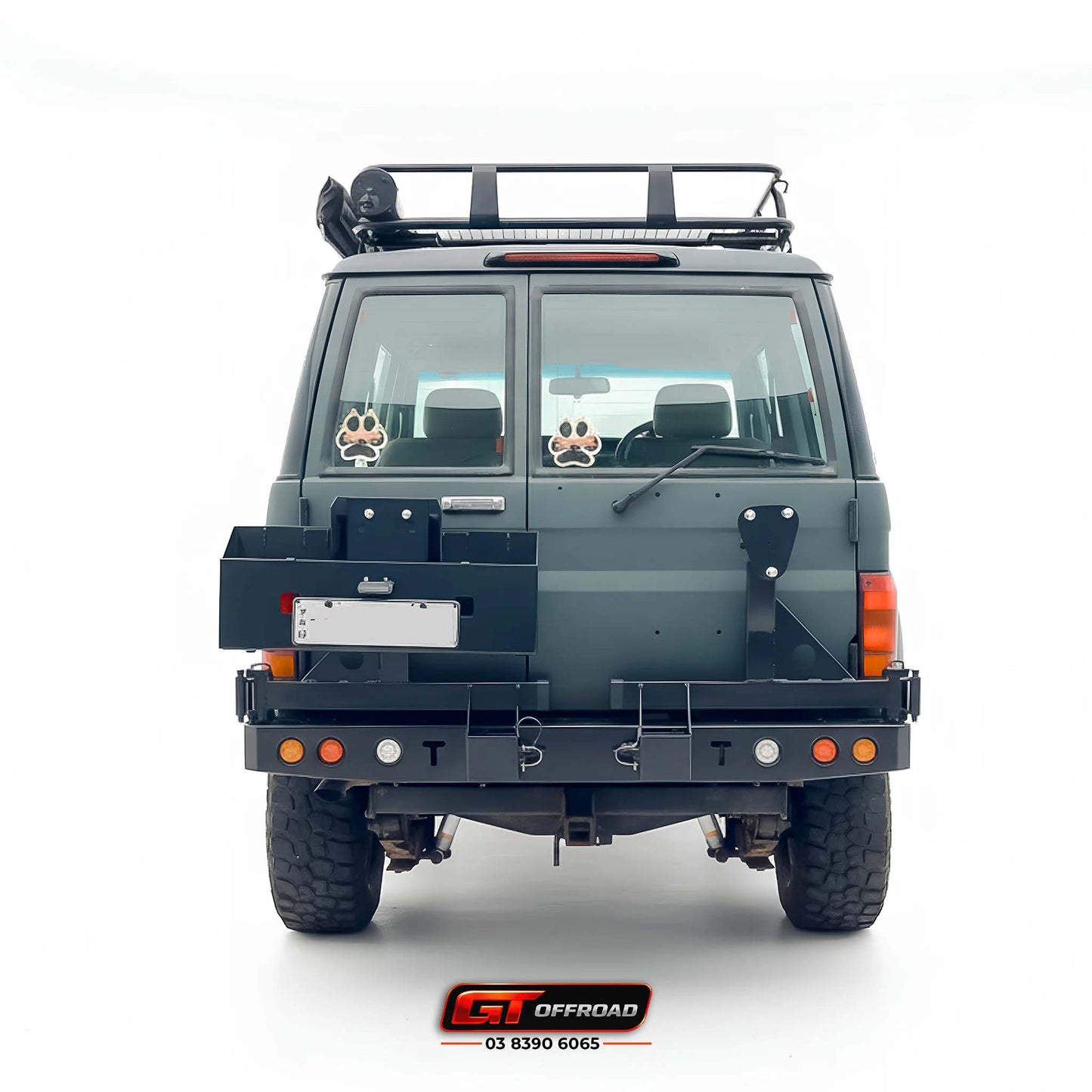 76 SERIES REAR BAR SPARE WHEEL CARRIER | ROCKARMOR