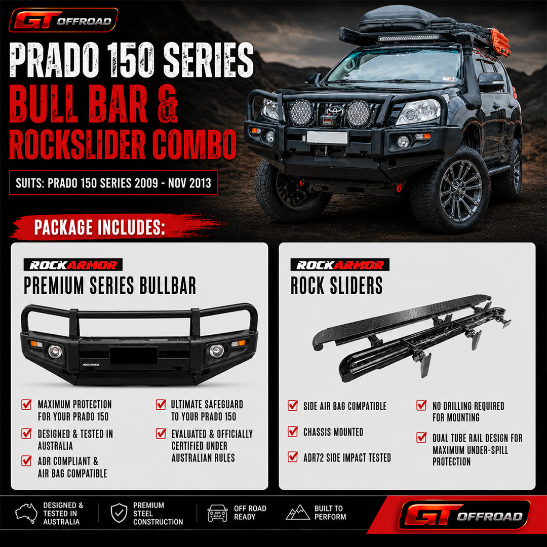 PRADO 150 BULLBAR & ROCK SLIDER COMBO | SUITS: 09- 10/2013