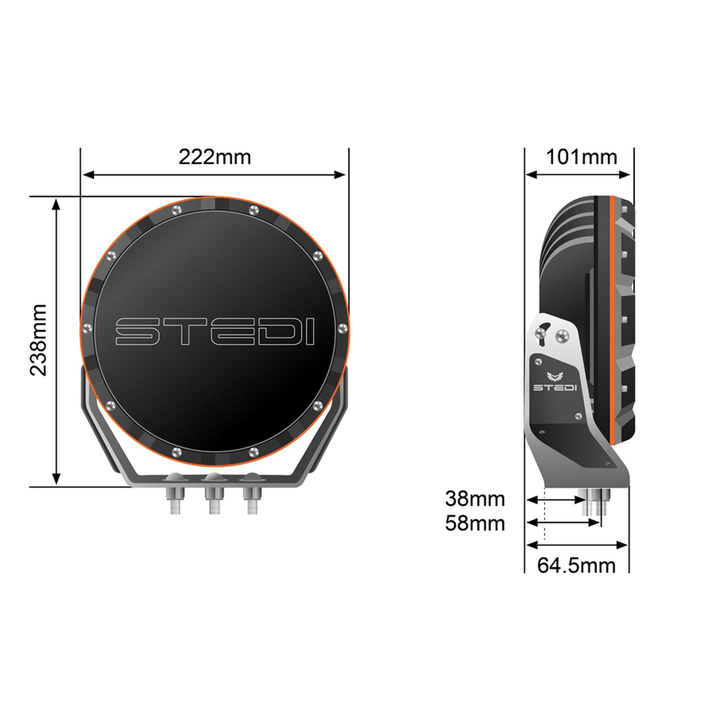 STEDI 8.5" TYPE-X SPORT DRIVING LIGHTS