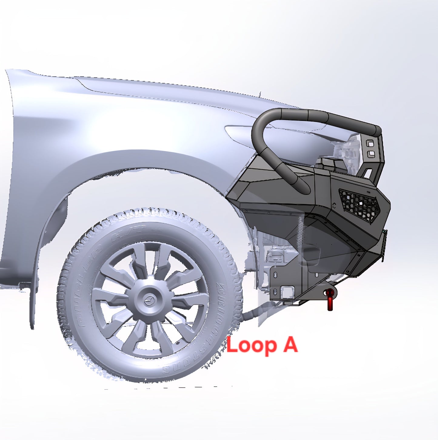 SLX Recon Bull Bar, Suitable For Mazda BT50 Face lift 2025 to current Triple loop