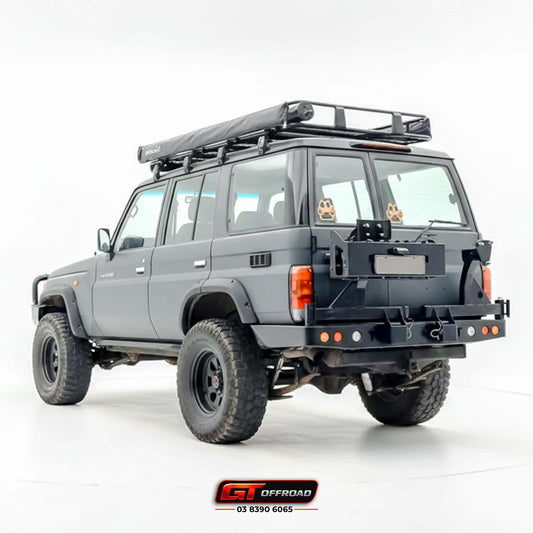 76 SERIES REAR BAR SPARE WHEEL CARRIER | ROCKARMOR