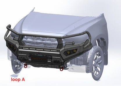 SLX Recon Bull Bar, Suitable For Mazda BT50 Face lift 2025 to current Triple loop