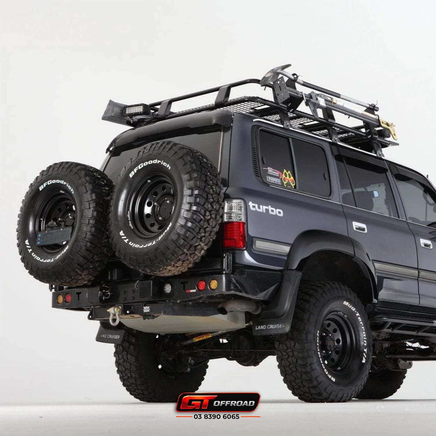 80 SERIES REAR BAR SPARE WHEEL CARRIER | ROCKARMOR