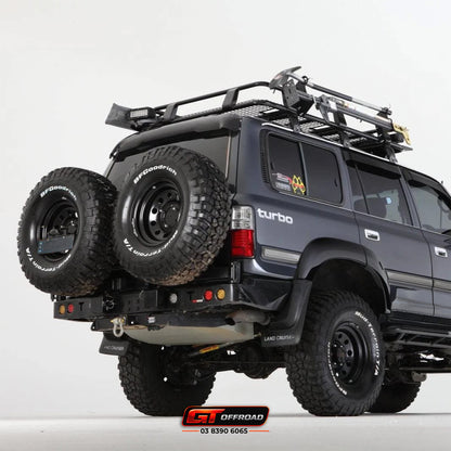80 SERIES REAR BAR SPARE WHEEL CARRIER | ROCKARMOR