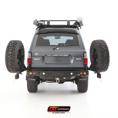 80 SERIES REAR BAR SPARE WHEEL CARRIER | ROCKARMOR