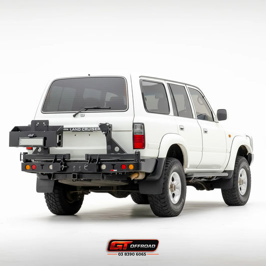 80 SERIES REAR BAR SPARE WHEEL CARRIER | ROCKARMOR