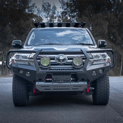 FRONTAL PACK | BULL BAR WINCH SPOTTIES SUITS LANDCRUISER 200 SERIES 09/2015 - 10/2021 | ROCKARMOR