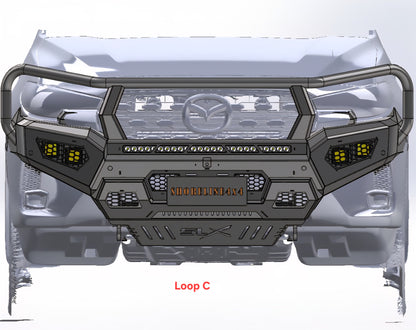SLX Recon Bull Bar, Suitable For Mazda BT50 Face lift 2025 to current Triple loop