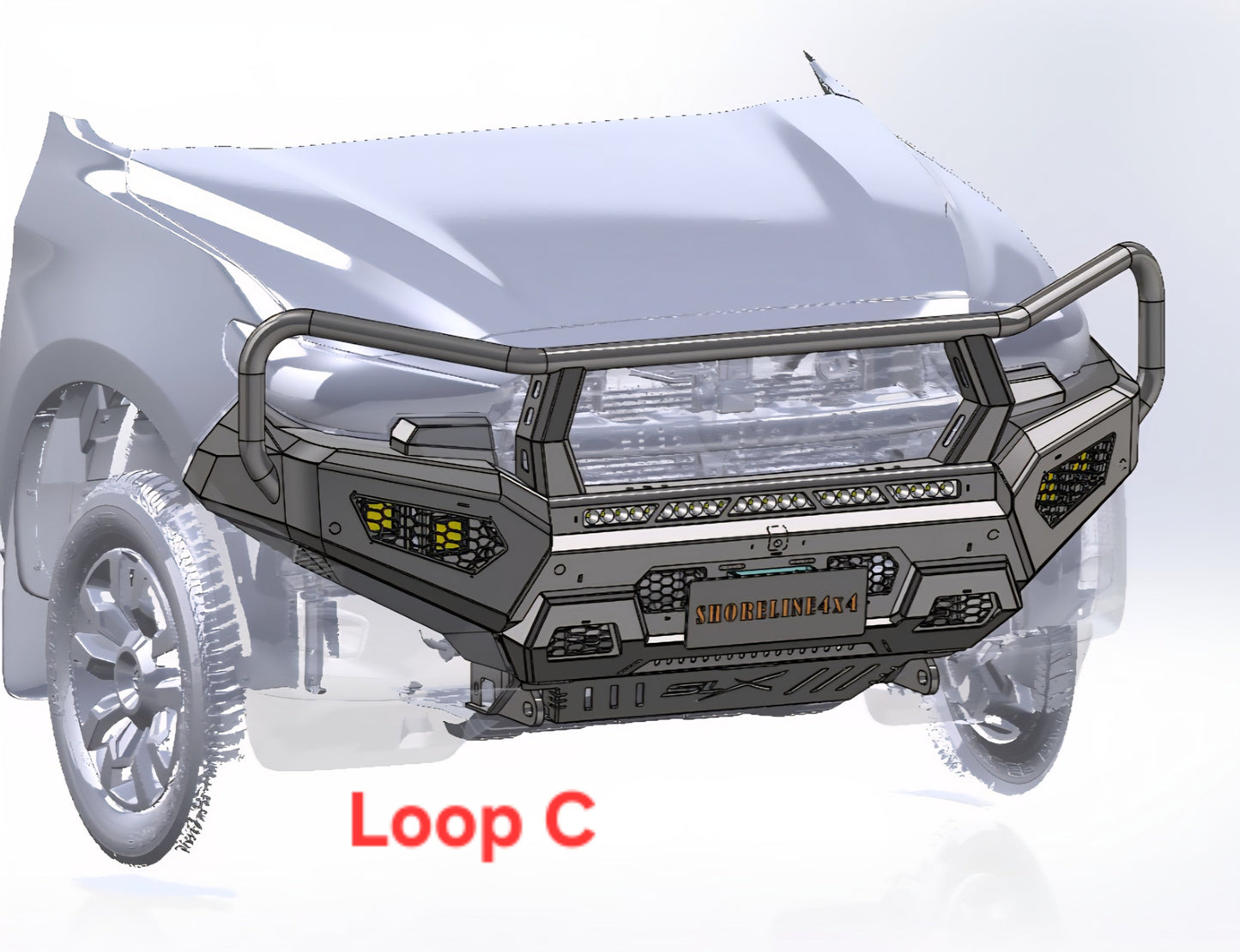 SLX Recon Bull Bar, Suitable For Mazda BT50 Face lift 2025 to current Triple loop