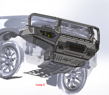 SLX Recon Bull Bar, Suitable For Mazda BT50 Face lift 2025 to current Triple loop