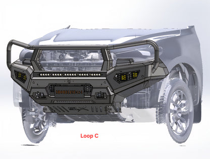 SLX Recon Bull Bar, Suitable For Mazda BT50 Face lift 2025 to current Triple loop