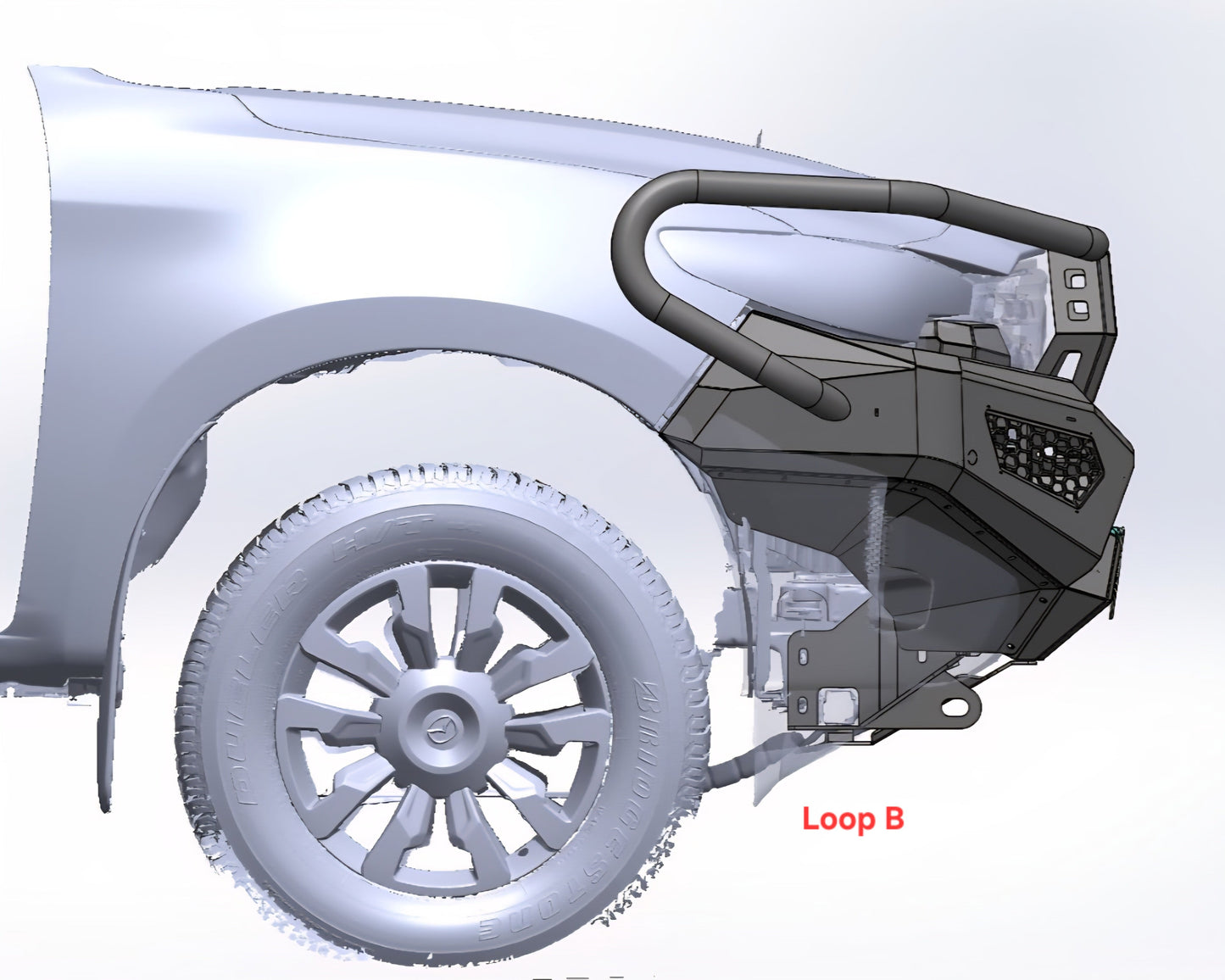 SLX Recon Bull Bar, Suitable For Mazda BT50 Face lift 2025 to current Triple loop