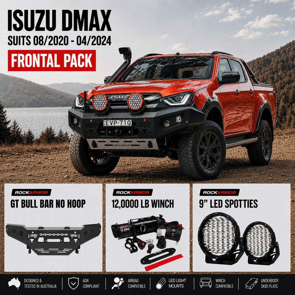 ISUZU DMAX GT BUMPER OFFROAD FRONTAL PACK - SUITS 08/2020 - 04/2024