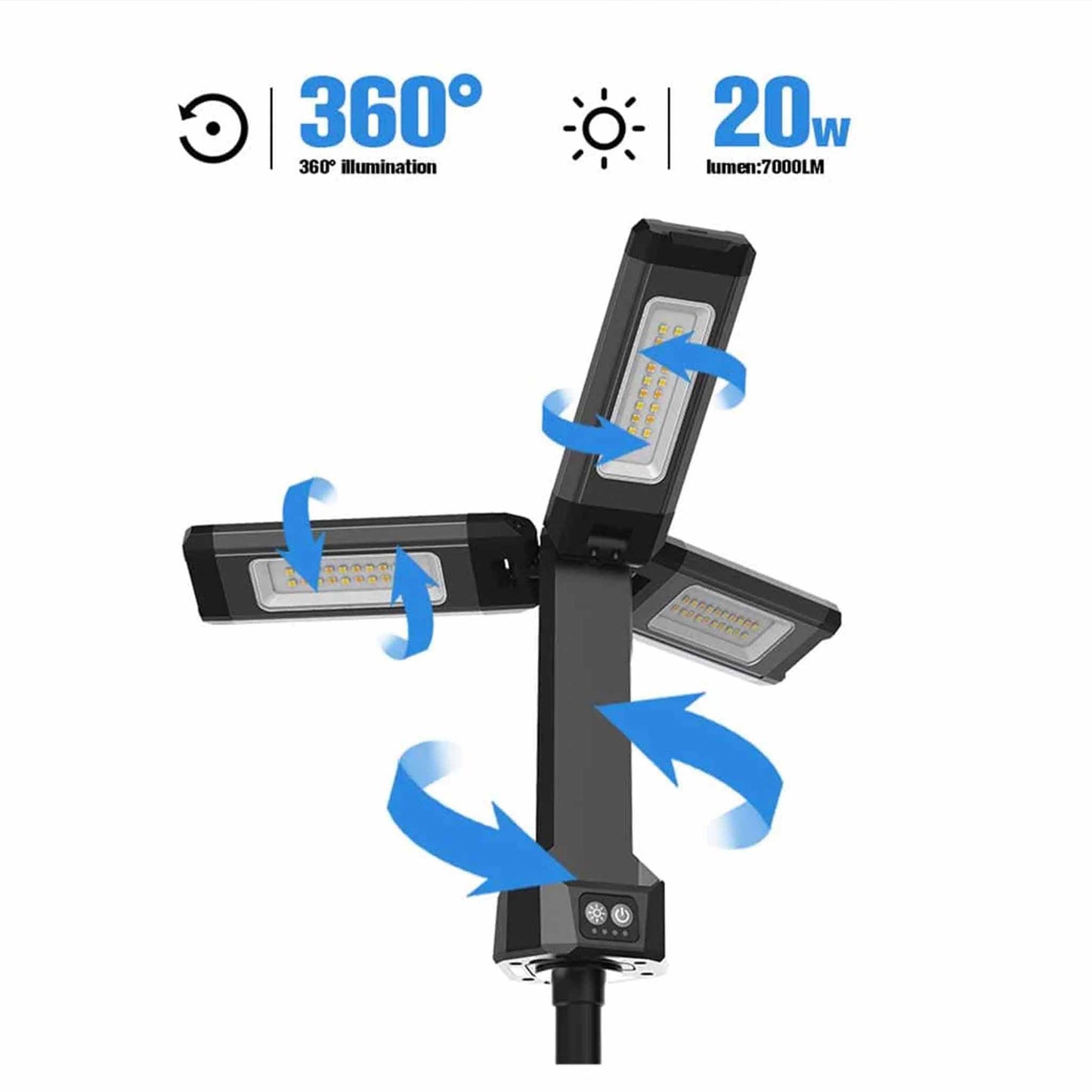 LED LIGHT STAND PORTABLE AMBER & WHITE LIGHT