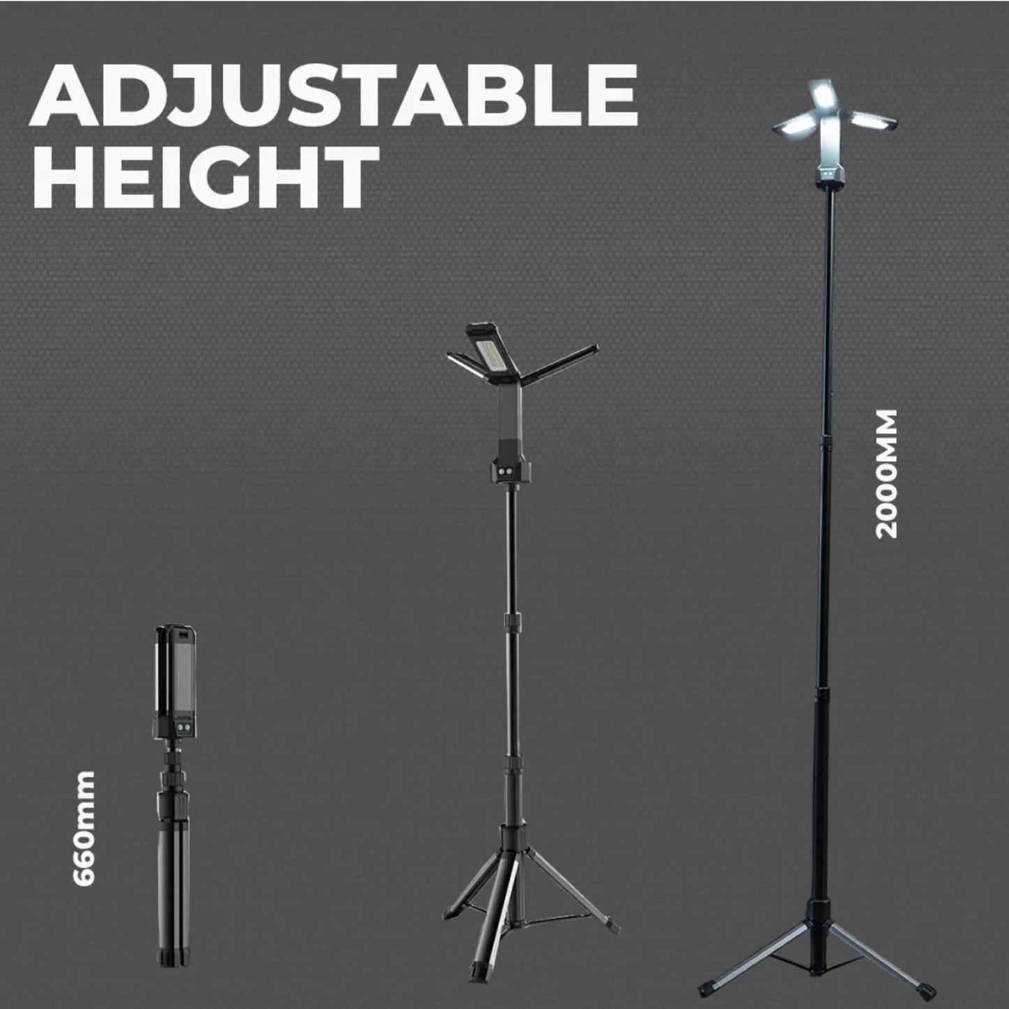 LED LIGHT STAND PORTABLE AMBER & WHITE LIGHT