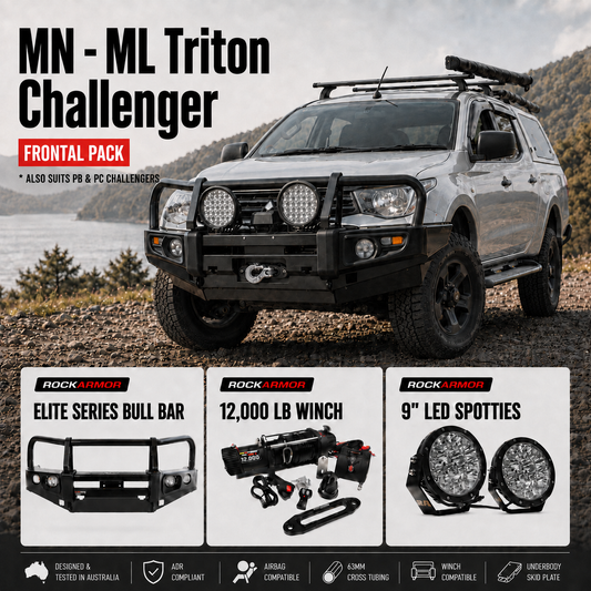 MN - ML TRITON | CHALLENGER | OFFROAD FRONTAL PACK - BULL BAR, WINCH, 9" LED LIGHTS