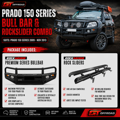 PRADO 150 BULLBAR & ROCK SLIDER COMBO | SUITS: 09- 10/2013