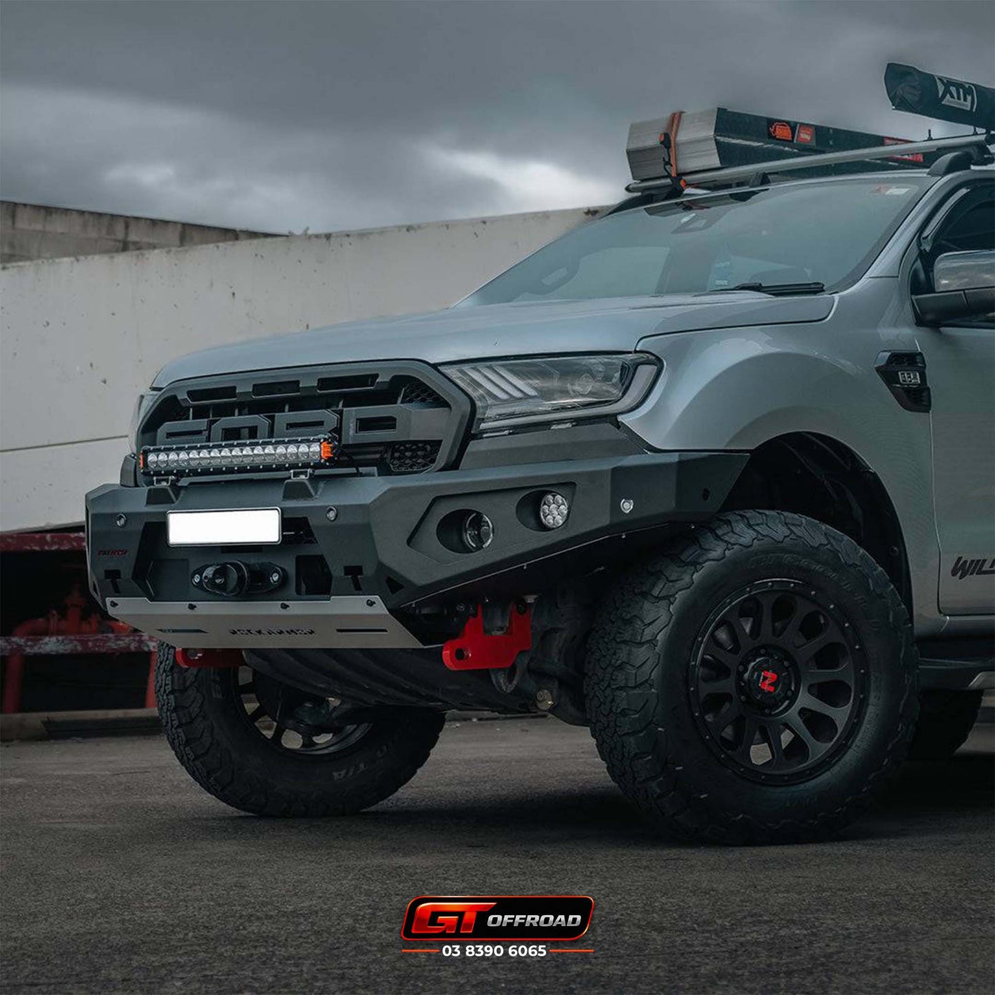 PX2 & PX3 FORD RANGER GT BUMPER NO LOOP BULL BAR - ROCKARMOR 4X4