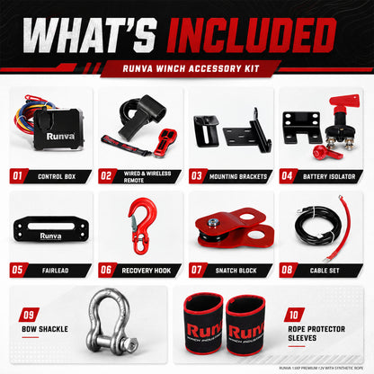 RUNVA 13XP PREMIUM 12V WITH SYNTHETIC ROPE