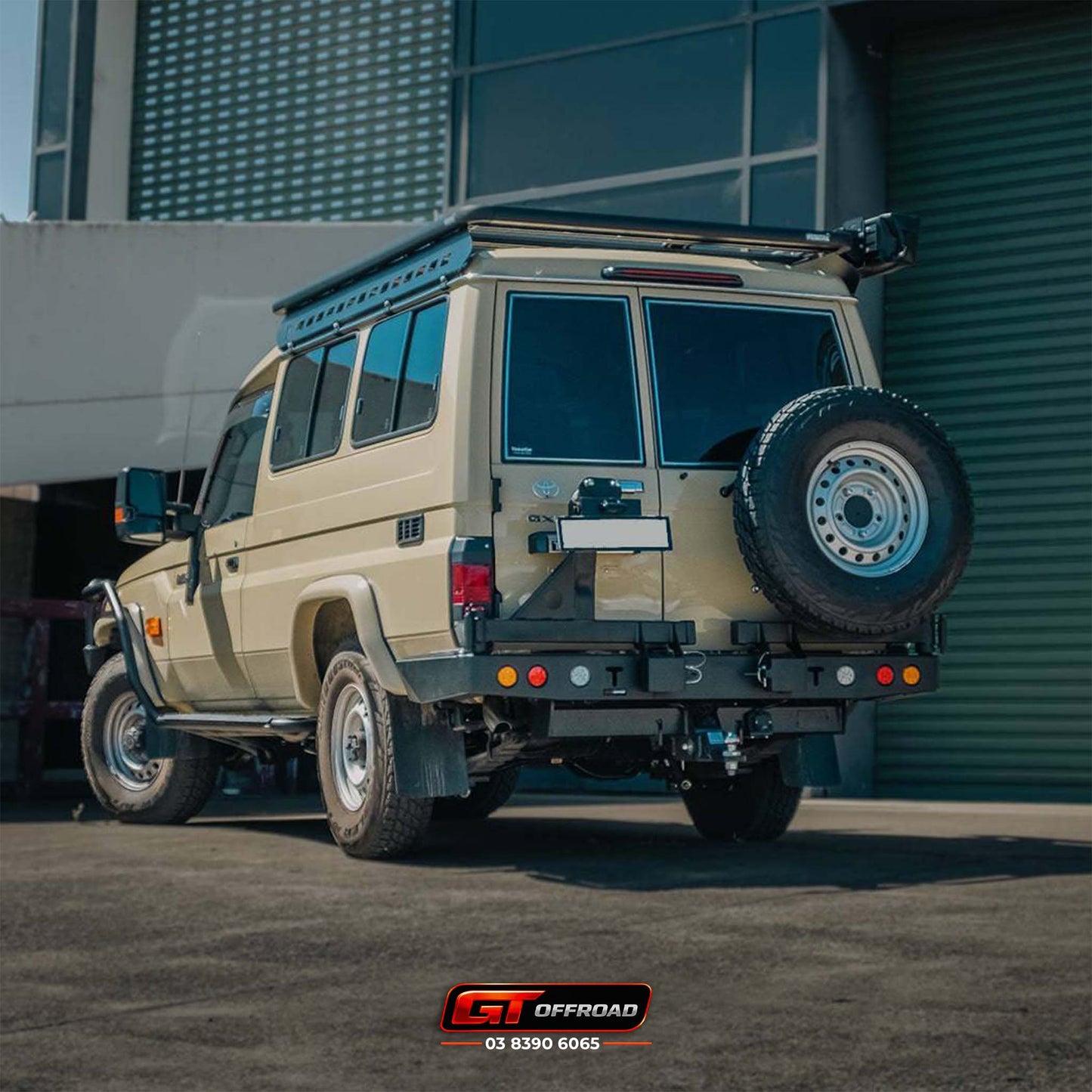 TROOPY REAR BAR SPARE WHEEL CARRIER SUITS 78 SERIES