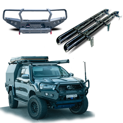HILUX BULLBAR & ROCK SLIDER COMBO SUITS 08/2020+