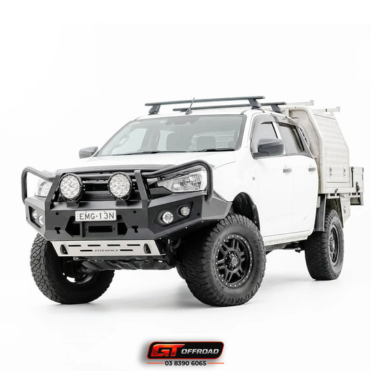 DMAX BULLBAR SUITS 08/2020 - 04/2024 | ROCKARMOR GT 3 HOOP FRONT BAR