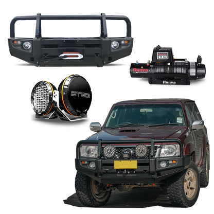 GU PATROL S4+ PROTEK PACK | BULL BAR WINCH LIGHTS