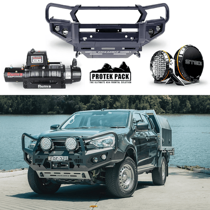 ISUZU DMAX PROTEK PACK (GT BULL BAR / RUNVA WINCH / STEDI LIGHTS) SUITS: 08/2020 - 04/2024