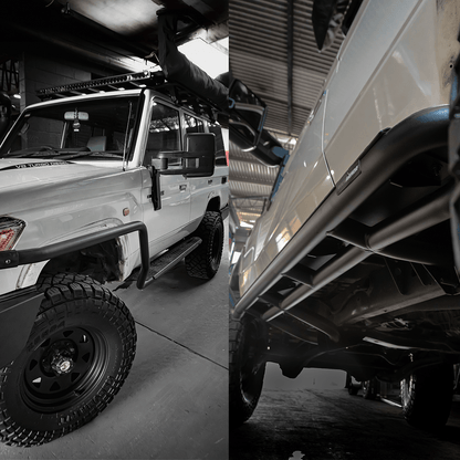 ROCK SLIDERS SUITS 76 SERIES / 79 SERIES DUAL CAB | ROCKARMOR