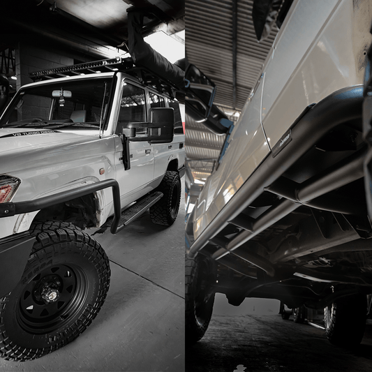 ROCK SLIDERS SUITS 76 SERIES / 79 SERIES DUAL CAB | ROCKARMOR