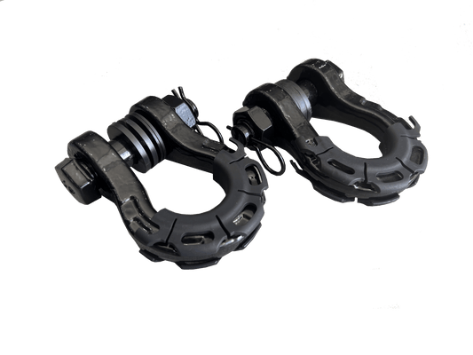 8 Tonne 4X4 Rated Recovery Shackles | Pair (BLACK)
